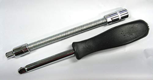 1 4 inch Socket Driver Spinner Handle Standard with internal and 6 inch Flexible Socket Extension