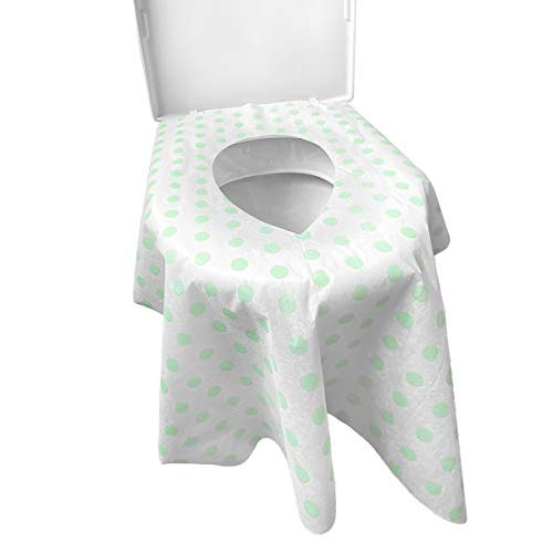 Full Cover Disposable Toilet Seat Covers Individually Wrapped Travel Toilet Potty Seat Covers  Portable Potty Shields for Pregnant  Kids and Toddler Potty Training  Public Restrooms  Green