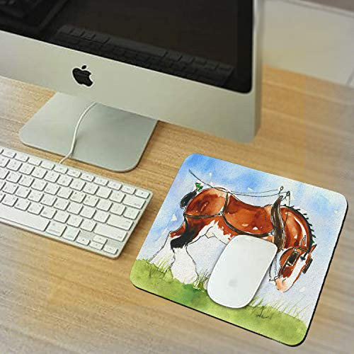 Sunshine Cases Clydesdale at Work Draft Horse Art by Denise Every Mouse Pad