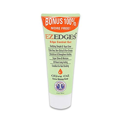 EZEDGES EDGE CONTROL GEL Extra Strong Hold  Olive Oil   4 oz.