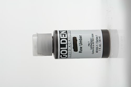 Golden Fluid Acrylic Paint 1 Ounce-Raw Umber