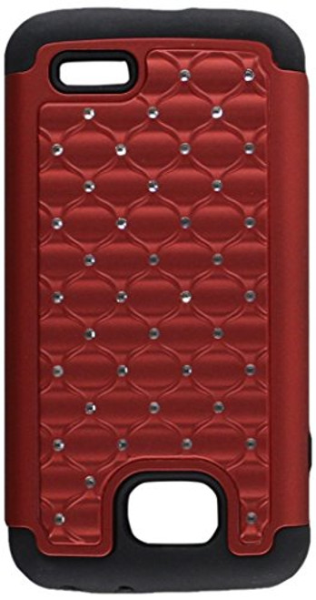 Asmyna Full Star Protector Cover for LG D415 Optimus L90 - Retail Packaging - Red/Black