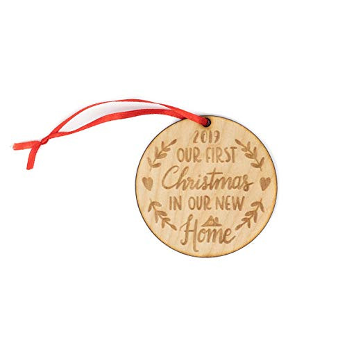 Our First Christmas In Our New Home 2019 Wood Christmas Ornament