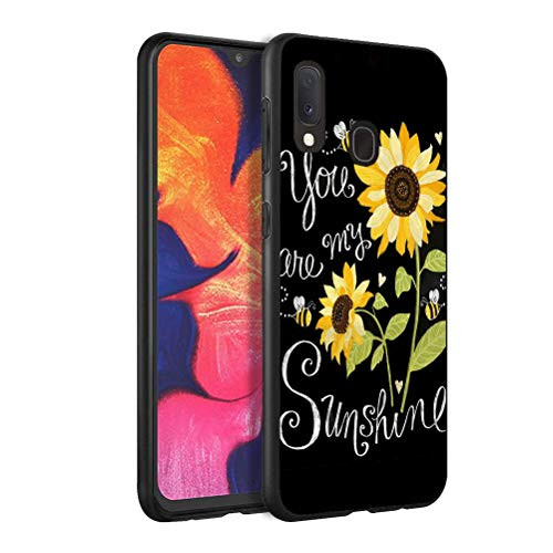 Galaxy A20 Case  Galaxy A30 Case  BWOOLL Slim Anti-Scratch Flexible Shock Absorbent Silicone Protective Case Cover for Samsung Galaxy A20   A30  2019  - Sunflower  You are My Sunshine