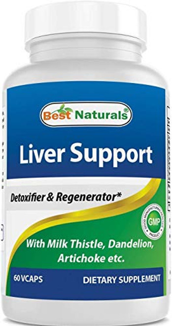 Best Naturals Liver Cleanse Detox  and  Support Formula with Milk Thistle Silymarin  Beet Root  Artichoke  Dandelion Root etc - 60 Veggie Capsules