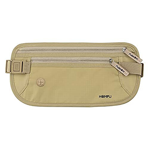 Travel Money Belt Passport Holder Secure Hidden with RFID Block for men women Sport Hiking Travel Wallet for Keeping Your Cash Credit Card Passport Phone Safe When Traveling  Beige