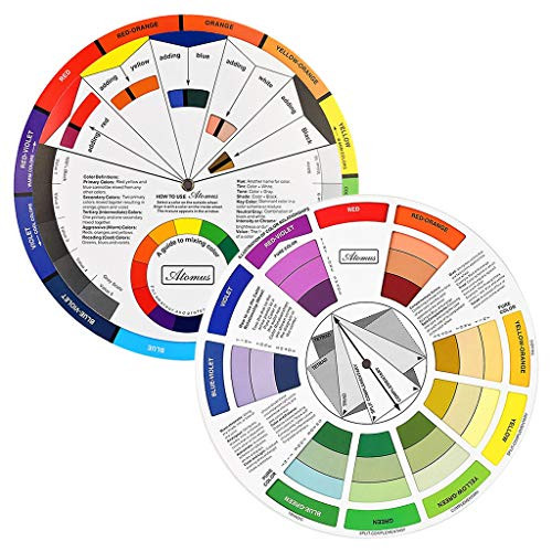 JimKing Creative Color Wheel  Paint Mixing Learning Guide Art Class Teaching Tool for Makeup Blending Board Chart Color Mixed Guide Mix Colours  9.25inch