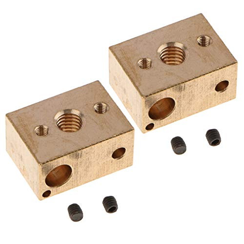 Almencla V6 Heater Block for 3D Printer Extruder Hotend Heat Block Compatible with PT100 Sensor 2PCS Almencla V6 Heater Block for 3D Printer Extruder Hotend Heat Block Compatible with PT100 Sensor 2PCS