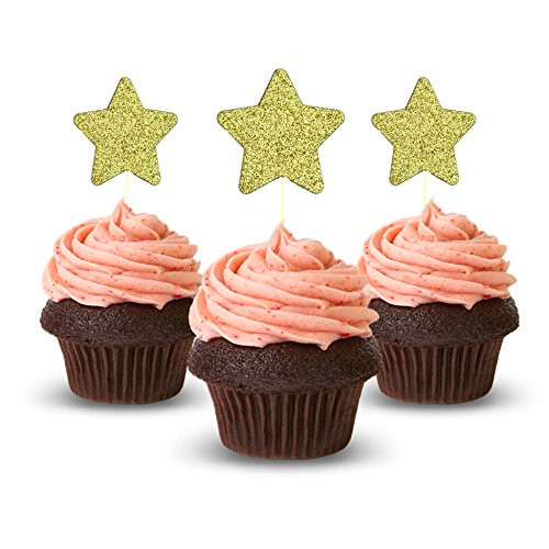 New Year stars valentine Cupcake Topper 12 Pack Cupcake Topper Decoration Cake Gold New Year stars valentine Cupcake Topper 12 Pack Cupcake Topper Decoration Cake Gold