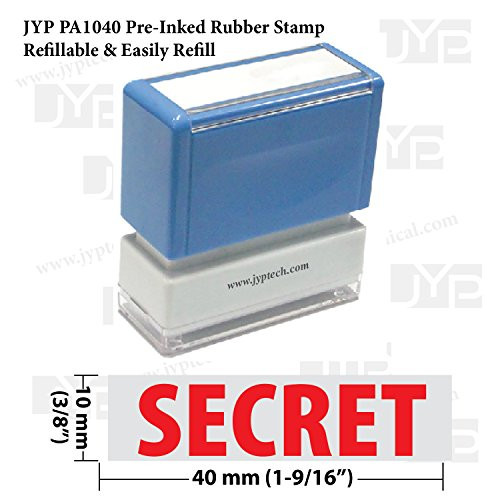 New JYP PA1040 Pre-Inked Rubber Stamp w. Secret