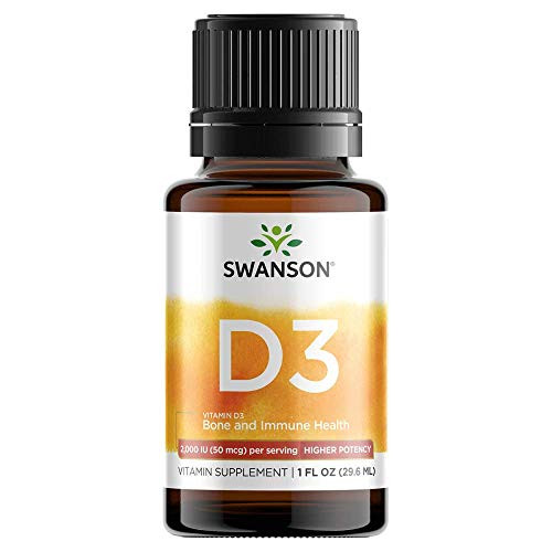 Swanson Vitamin D3 Liquid Drops 400 Iu  50 mcg  1 fl Ounce  29.6 ml  Liquid