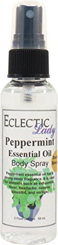 Peppermint Essential Oil Body Spray  Double Strength   2 ounces