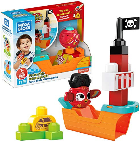 Mega Bloks Peek A Blocks Pirate Ship  Building Toys for Toddlers  11 Pieces