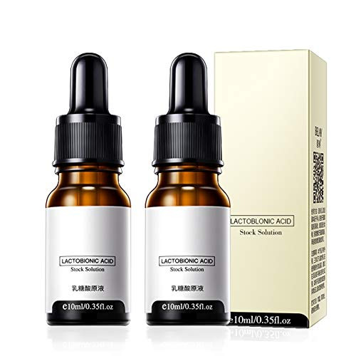 FREEORR 2pcs Lactobionic Acid Stock Solution  Pore Tightening Serum  Minimize Pores  Remove Blackheads and Repair Large pores  Soften Anti-Aging Wrinkle Skin Facial Serum-10ml