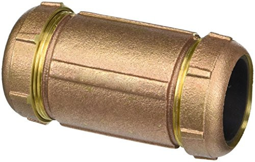 Pasco 2925 1-1/2-Inch CWT by 1-1/4-Inch IPS Brass Compression Coupling