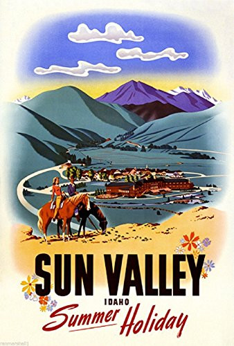 A SLICE IN TIME Sun Valley Idaho Summer United States America Travel Advertisement Poster