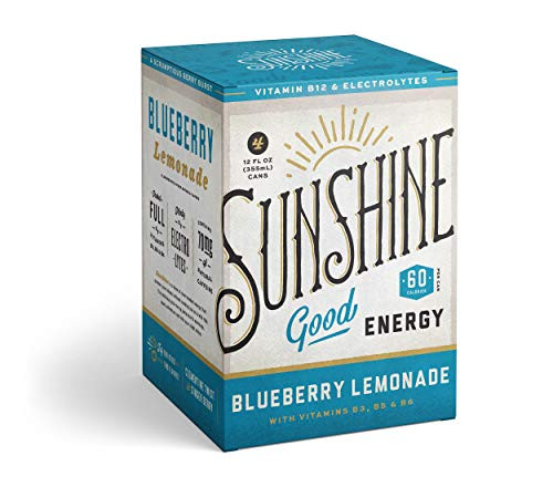 Sunshine Beverages  LLC Good Energy Drink  Organic Caffeine  and  Natural Flavors  12 Fl Oz  Pack Of 4