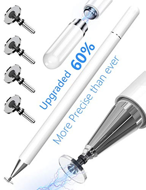 Stylus for iPad Stylus for Touch Screens Capacitive Stylus Pen with High Sensitivity and Fine Point Universal for Apple iPhone iPad Pro Mini Air Android Microsoft Tablet and Touch Screens White Stylus for iPad Stylus for Touch Screens Capacitive Stylus Pen with High Sensitivity and Fine Point Universal for Apple iPhone iPad Pro Mini Air Android Microsoft Tablet and Touch Screens White