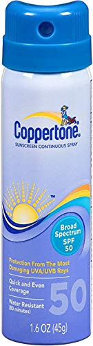 Coppertone Continuous Sunscreen Spray SPF 50 1.60 oz  Pack of 2