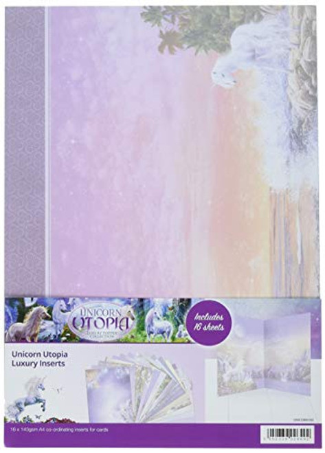 Hunkydory Crafts UNICORN102 Hunkydory Unicorn Utopia A4 Card Inserts 16/pkg, Multi Hunkydory Crafts UNICORN102 Hunkydory Unicorn Utopia A4 Card Inserts 16/pkg, Multi