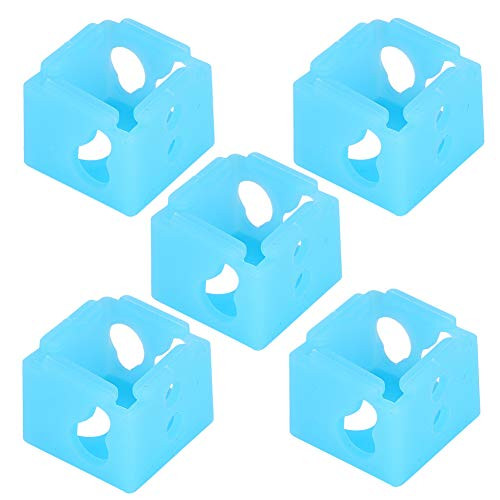 V BESTLIFE Heated Block Silicone Sock  5Pcs XCR-NV6 Heated Block Silicone Sock Extruder Heating Block Protective Cover 3D Printer Parts
