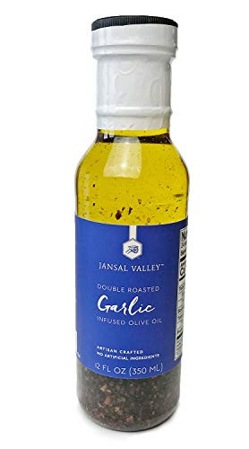 Jansal Valley Double Roasted Garlic Infused Olive Oil  12 Fl Oz