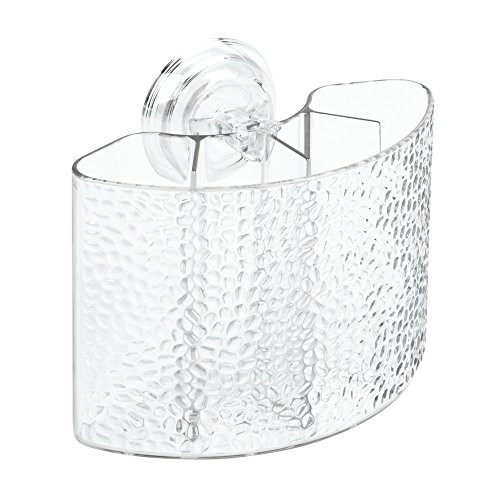 InterDesign Rain Power Lock Suction, Toothbrush Holder for Bathroom Mirror, Shower - Clear InterDesign Rain Power Lock Suction, Toothbrush Holder for Bathroom Mirror, Shower - Clear