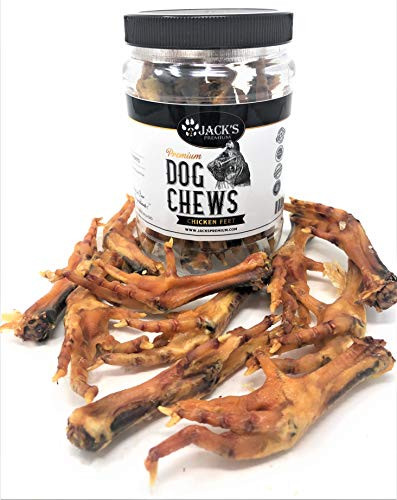 Jack s Premium Dehydrated Chicken Feet for Dogs- All Natural Dental Dog Chews Single Ingredient Chicken Treat Made in The USA  Chicken  10 Count