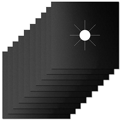 Gas Stove Burner Covers Black  10 Pack Non-stick Gas Range Protectors Liners  Stove Burner Liner Cover 10.6 inch x 10.6 inch  Stovetop Covers Double Thickness 0.2 mm  Cuttable  Heat-resistant  Reusable Gas Stove Burner Covers Black  10 Pack Non-stick Gas Range Protectors Liners  Stove Burner Liner Cover 10.6 inch x 10.6 inch  Stovetop Covers Double Thickness 0.2 mm  Cuttable  Heat-resistant  Reusable