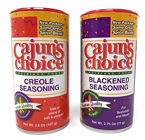 Creole Seasoning 3.8 oz  and  Blackened Seasoning 2.75 oz Cajun s Choice Louisiana Foods  Pack