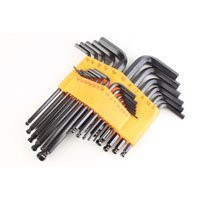 Ball Hex Key Set 25 Piece Hand Tool Allen Wrenches SAE Metric Ball Set Clip