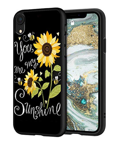 iPhone XR Case  BWOOLL Slim Anti-Scratch Flexible Shock Absorbent Silicone Protective Case Cover for Apple iPhone XR  2018  6.1 inch - Sunflower  You are My Sunshine