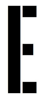 8x10 Large Army Block Letter Stencil from 4 Ply Mat Board -Army Block Letter E