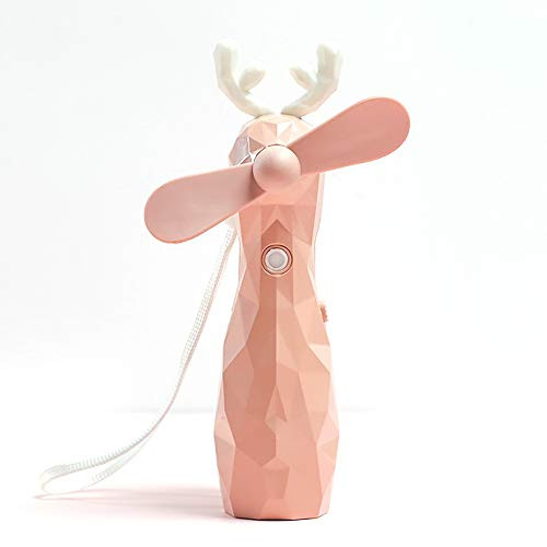 HUI JIN Handheld Misting Mini Fan Small Cooling Humidifier Fan USB Rechargeable Battery Operated Portable Fans with Water Spray for Travel Camping Outdoor Orange