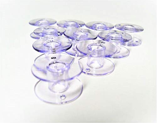 ID  102261103. 10 New Generic Clear Plastic Sewing Machine Bobbins  Compatible w Elna. Models as Below