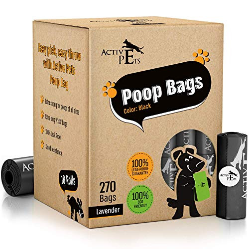 Active Pets Dog Poop Bag  Extra Thick Dog Waste Bags  Leak-Proof Dog Bags For Poop  Easy-Tear Dog Poop Bags  Strong Doggy Poop Bags  Lavender-Scented Dog Waste Bags Eco-Friendly Doggie Bags For Poop