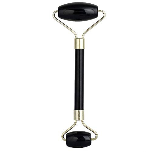 Jade Roller Double-Head Natural Jade Roller For Face Body Anti Aging Jade Stone Best Face Roller and Skincare Tool Facial Massage Roller for Youthful Skin Rejuvenate Skin Remove Wrinkles Black Jade Roller Double-Head Natural Jade Roller For Face Body Anti Aging Jade Stone Best Face Roller and Skincare Tool Facial Massage Roller for Youthful Skin Rejuvenate Skin Remove Wrinkles Black