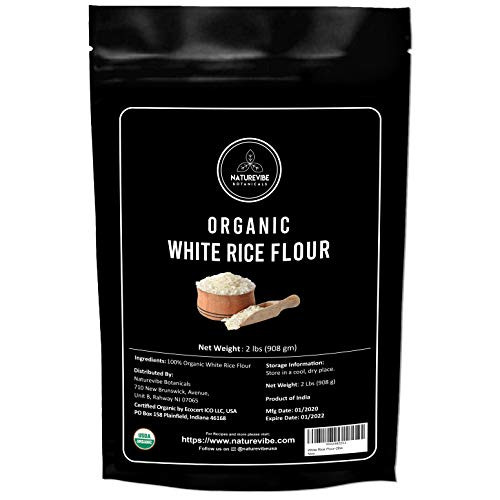 Naturevibe Botanicals White Rice Flour - 2lbs Non GMO and Gluten Free 32 ounces Packaging may vary Naturevibe Botanicals White Rice Flour - 2lbs Non GMO and Gluten Free 32 ounces Packaging may vary