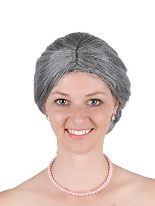 Grey Wig Grandma Granny Old Lady Wig Synthetic Costume Party Women Prime Wig Grey Wig Grandma Granny Old Lady Wig Synthetic Costume Party Women Prime Wig