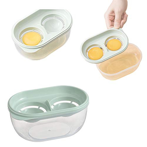 Egg Separator  Egg Separator Egg Yolk White Separator Food Grade Egg Divider  Kitchen Gadget Egg Whites Egg Yolk Separator  Egg Extractor for Cooking and Baking  Green
