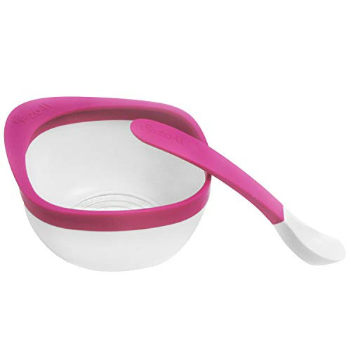 ZoLi Mash Food Smashing Set   Bowl and All in One Spoon  and  Masher  Pink