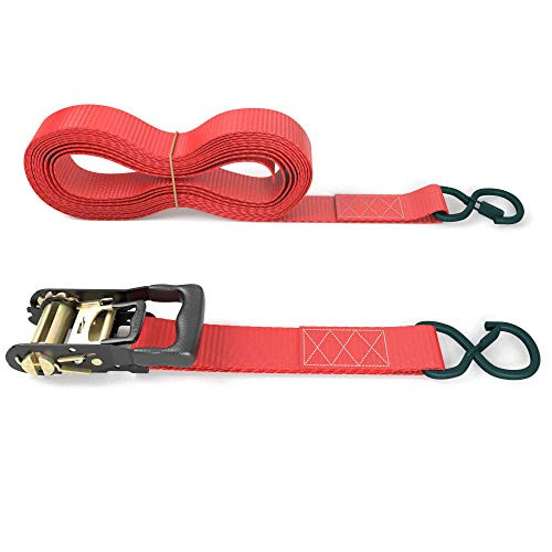 Ratchet Tie Down Straps Heavy Duty Ratchet Straps 1 inch x 15  - 2700lbs Break Strength Ratchet Tie Down Straps 1 Ratchets  and  1 Soft Loops Ratchet Strap Bag Use with Trucks  Motorcycle  1in15ft1