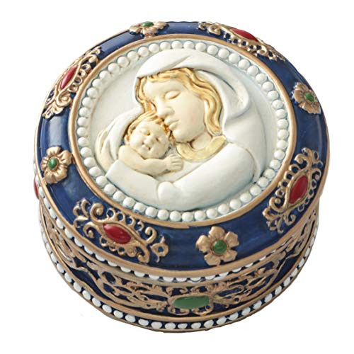 FASHIONCRAFT Madonna and Child Rosary Box  Trinket Box  2 ¾  Communion  Christening  Baptism Favor FASHIONCRAFT Madonna and Child Rosary Box  Trinket Box  2 ¾  Communion  Christening  Baptism Favor
