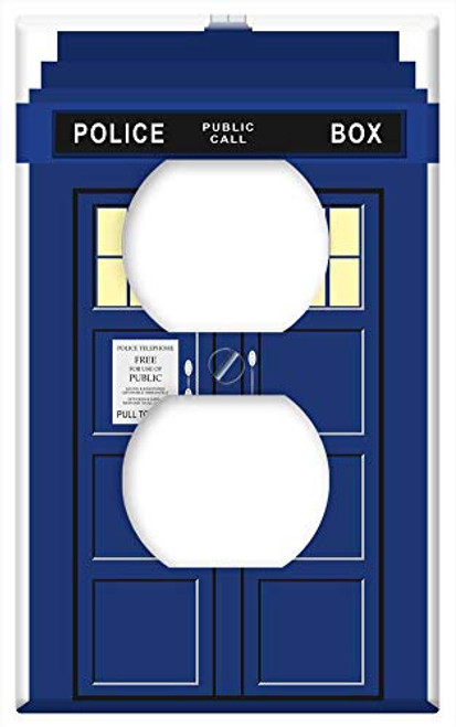 Switch Plate Outlet Cover - Tardis Doctor Who Time Travel Time Machine