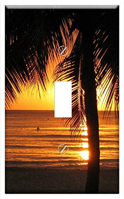 Switch Plate Single Toggle - Sunset Beach Jamaica Negril Palm Tree Tropical Switch Plate Single Toggle - Sunset Beach Jamaica Negril Palm Tree Tropical