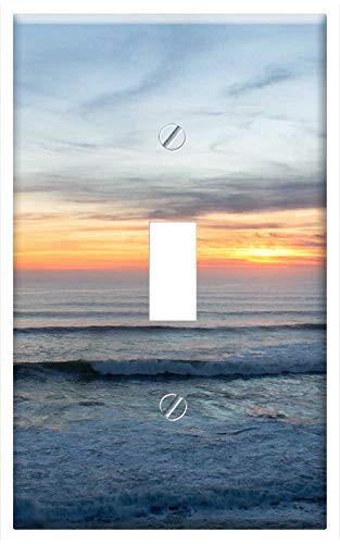Switch Plate Single Toggle - Pacific Ocean Sunset Ocean Pacific Landscape Water