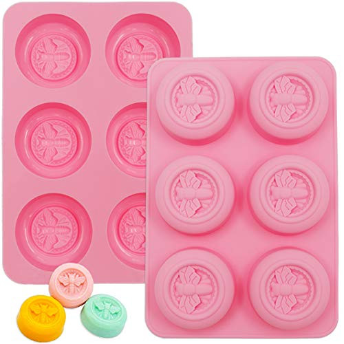Bee Silicone Molds - Round Honeybee Silicone Molds for Homemade Soaps  Lotion Bar  Jello  Bath Bomb  Beeswax  Resin  Chocolate and Dessert  Pink Bee Silicone Molds - Round Honeybee Silicone Molds for Homemade Soaps  Lotion Bar  Jello  Bath Bomb  Beeswax  Resin  Chocolate and Dessert  Pink