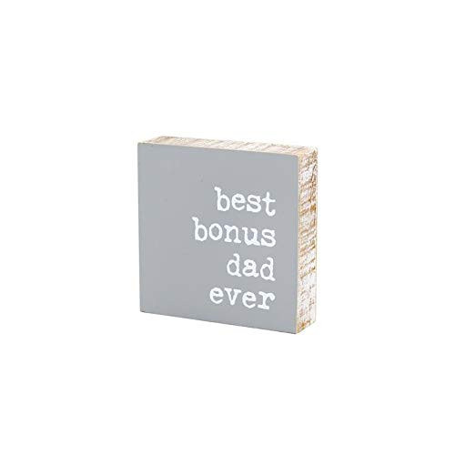 Collins Painting  Best Bonus Dad Ever  Mini 3.5 inch Block Sign