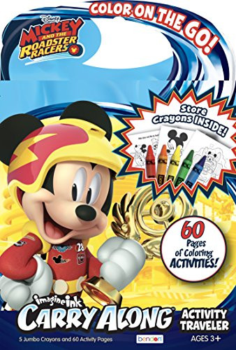 Bendon Mickey and the Roadster Racers 60-Page Imagine Ink Carry Along Activity Traveler (41663)