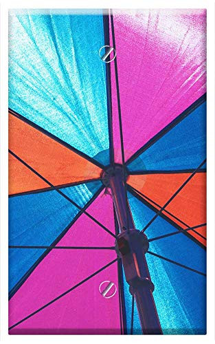 Single-Gang Blank Wall Plate Cover - Beach Umbrella Beach Sun Umbrella Summer Vacation